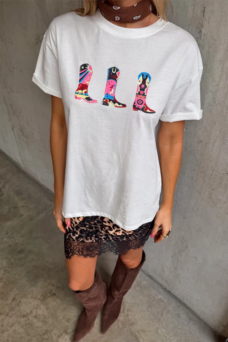 Cowboy Boot T-Shirt sold by Never Fully Dressed product image thumbnail 4