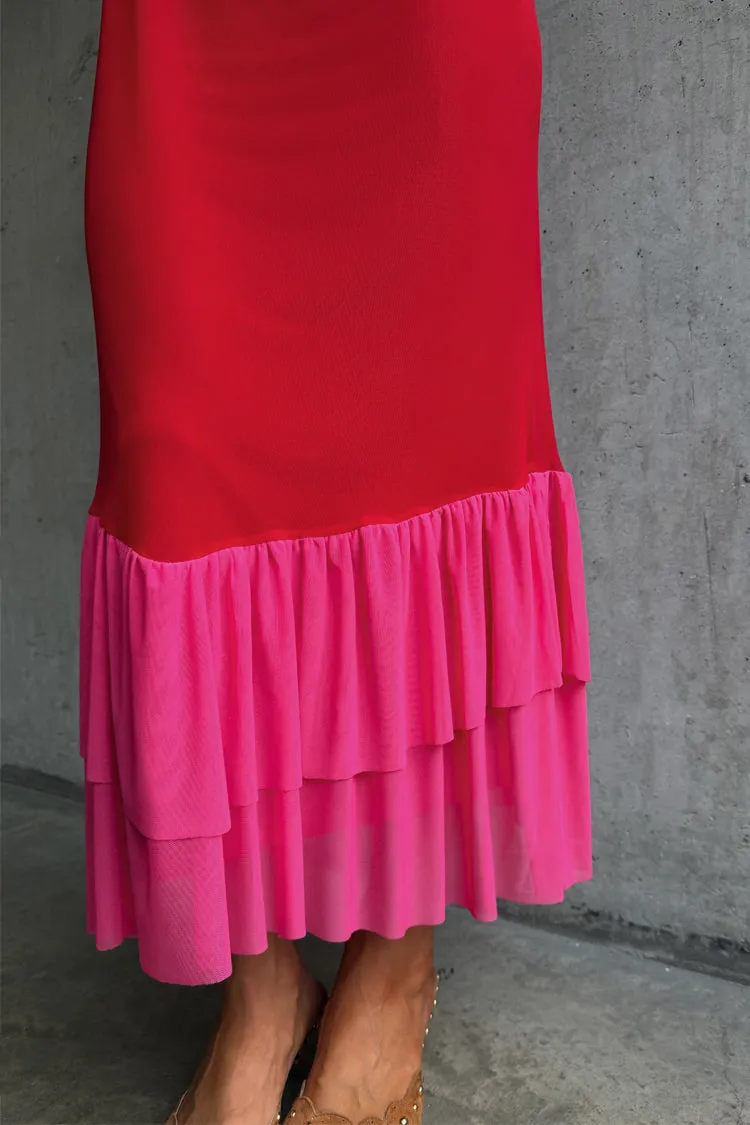 Red and Pink Katie Dress sold by Never Fully Dressed product image thumbnail 5