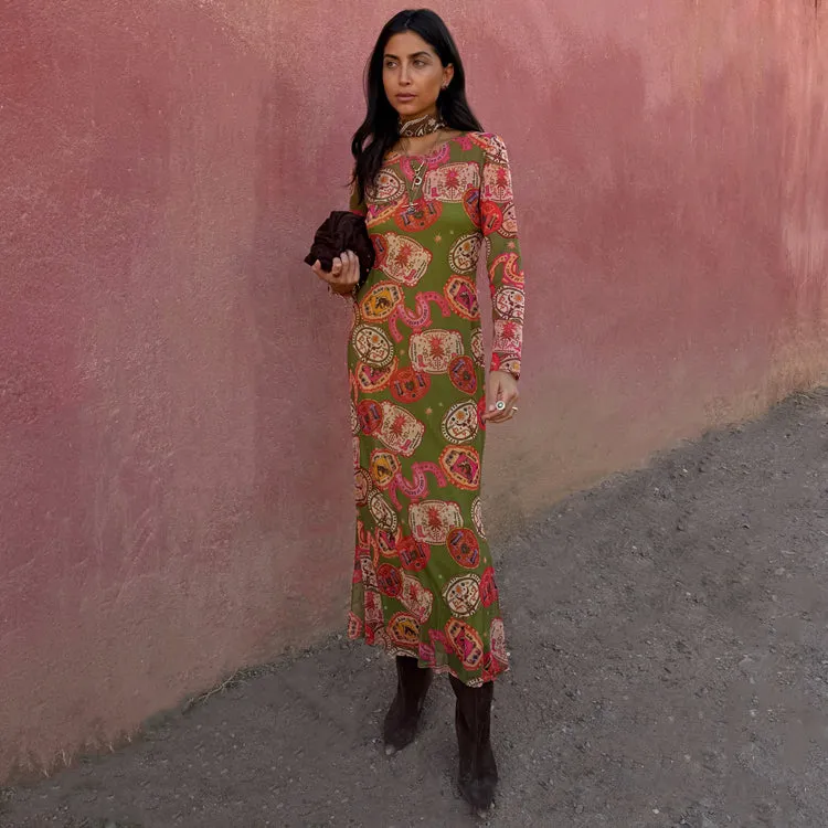 Olive Buckles Mesh Dress sold by Never Fully Dressed