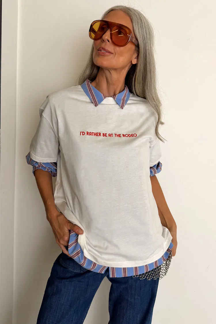 White Rodeo T-Shirt sold by Never Fully Dressed product image thumbnail 4