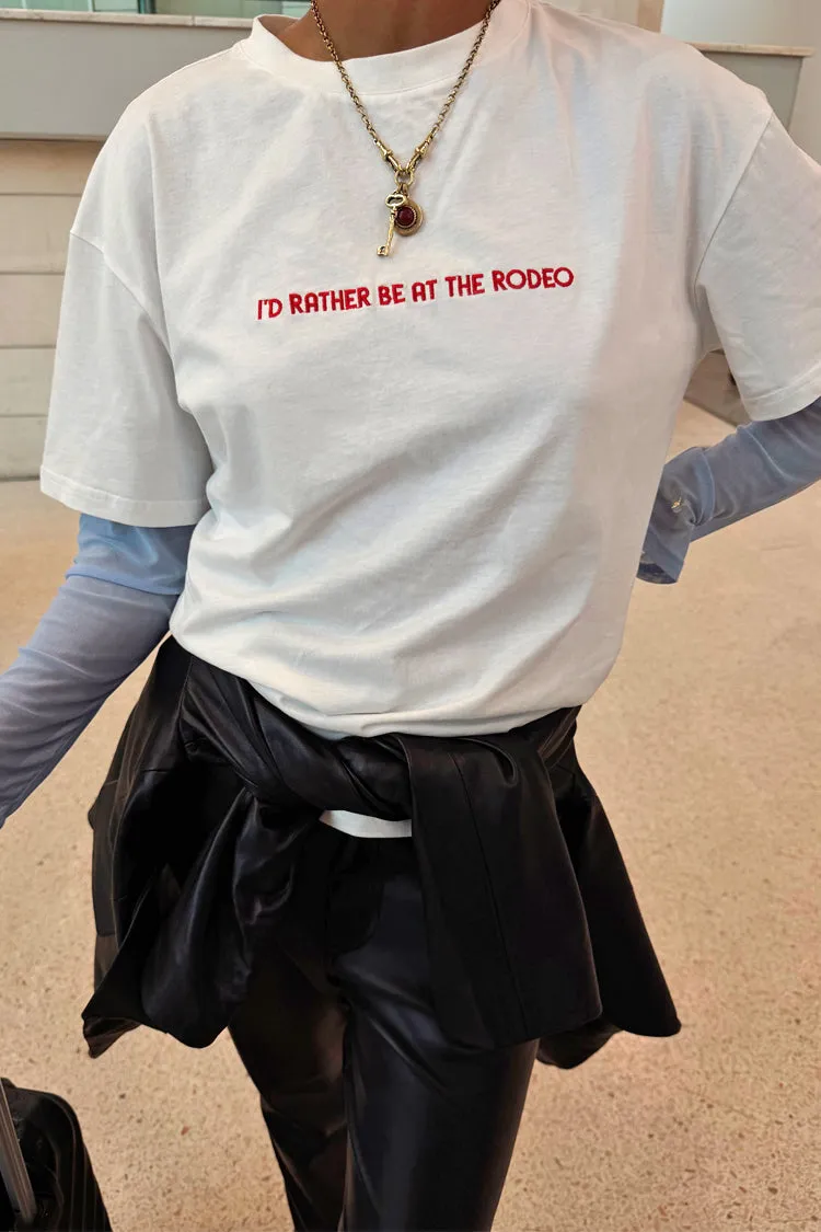 White Rodeo T-Shirt sold by Never Fully Dressed product image thumbnail 3