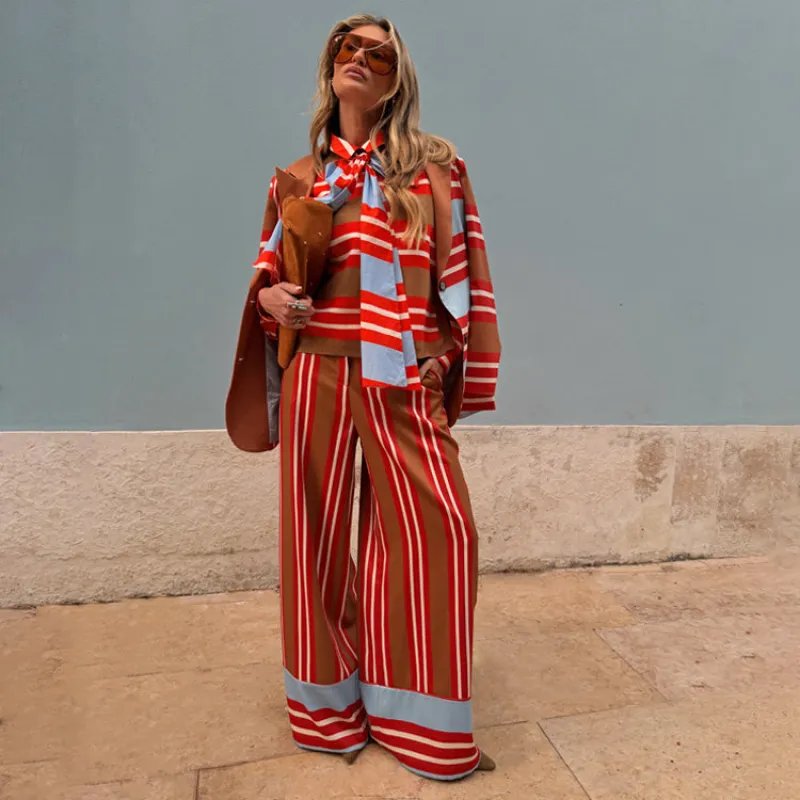 Multi Stripe Marnie Trousers sold by Never Fully Dressed