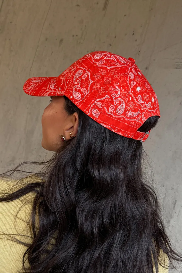 Red Bandana Cap sold by Never Fully Dressed product image thumbnail 4