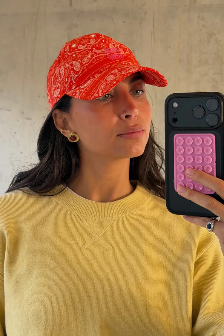 Red Bandana Cap sold by Never Fully Dressed product image thumbnail 3