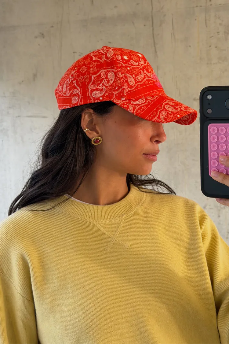 Red Bandana Cap sold by Never Fully Dressed product image thumbnail 5
