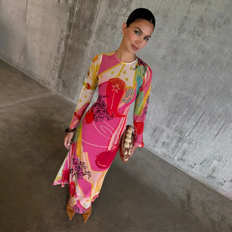 Pink Dallas Mesh Dress made by Never Fully Dressed