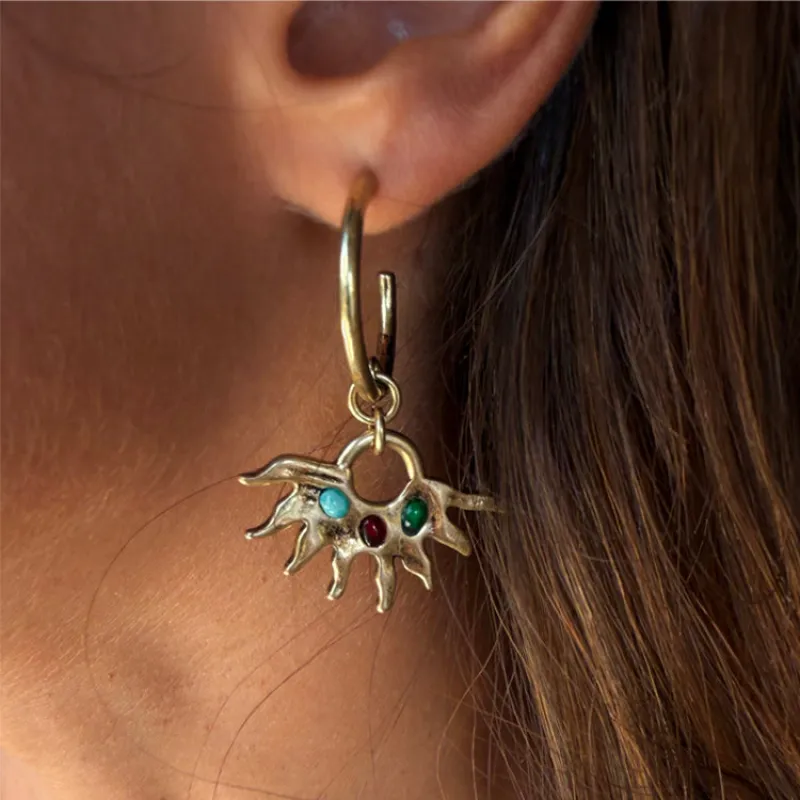 Deloris Sun Hoop Earrings sold by Never Fully Dressed