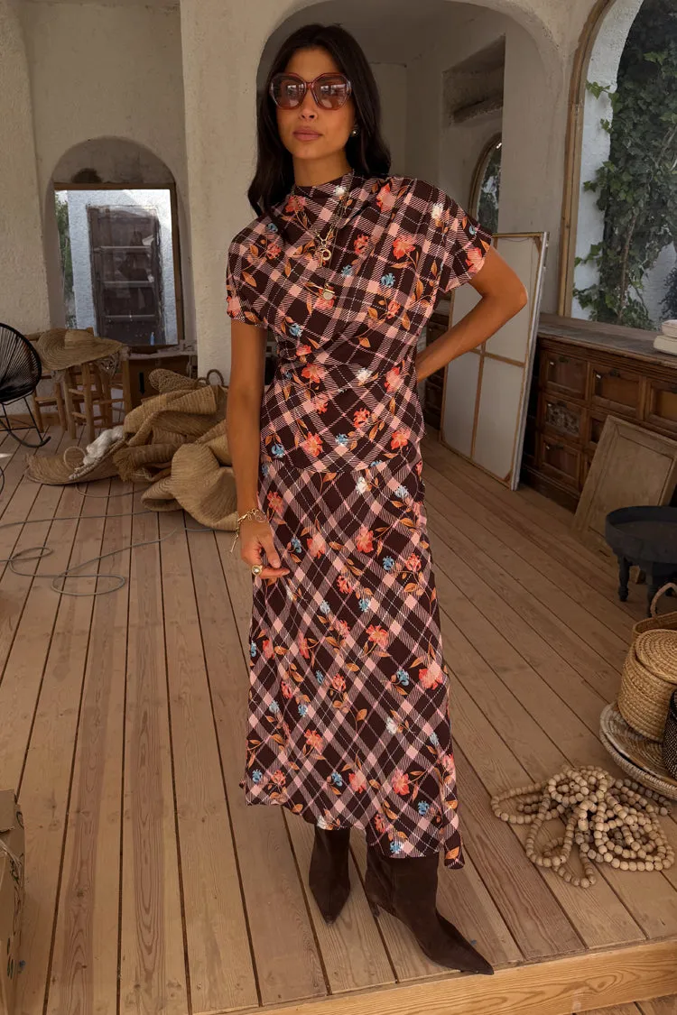 Check Floral Lottie Skirt sold by Never Fully Dressed product image thumbnail 2