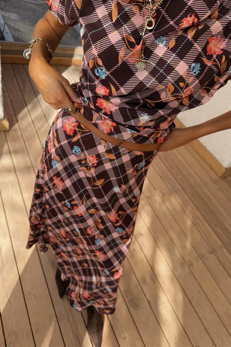 Check Floral Lottie Skirt sold by Never Fully Dressed product image thumbnail 5