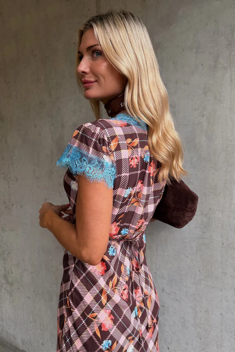 Check Floral Dress sold by Never Fully Dressed product image thumbnail 5