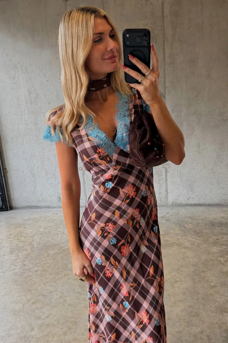 Check Floral Dress sold by Never Fully Dressed product image thumbnail 3