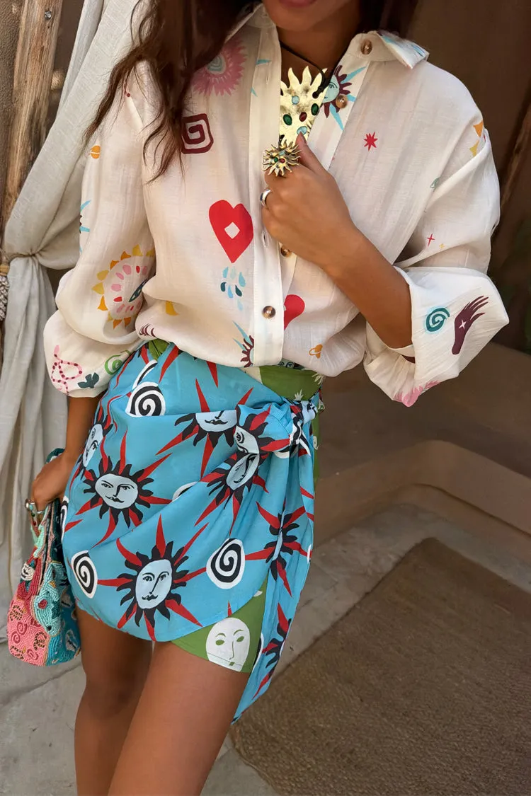 Morocco Mini Wrap Skirt sold by Never Fully Dressed product image thumbnail 2