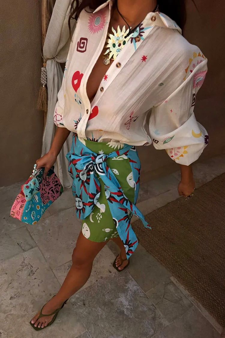 Morocco Mini Wrap Skirt sold by Never Fully Dressed product image thumbnail 4