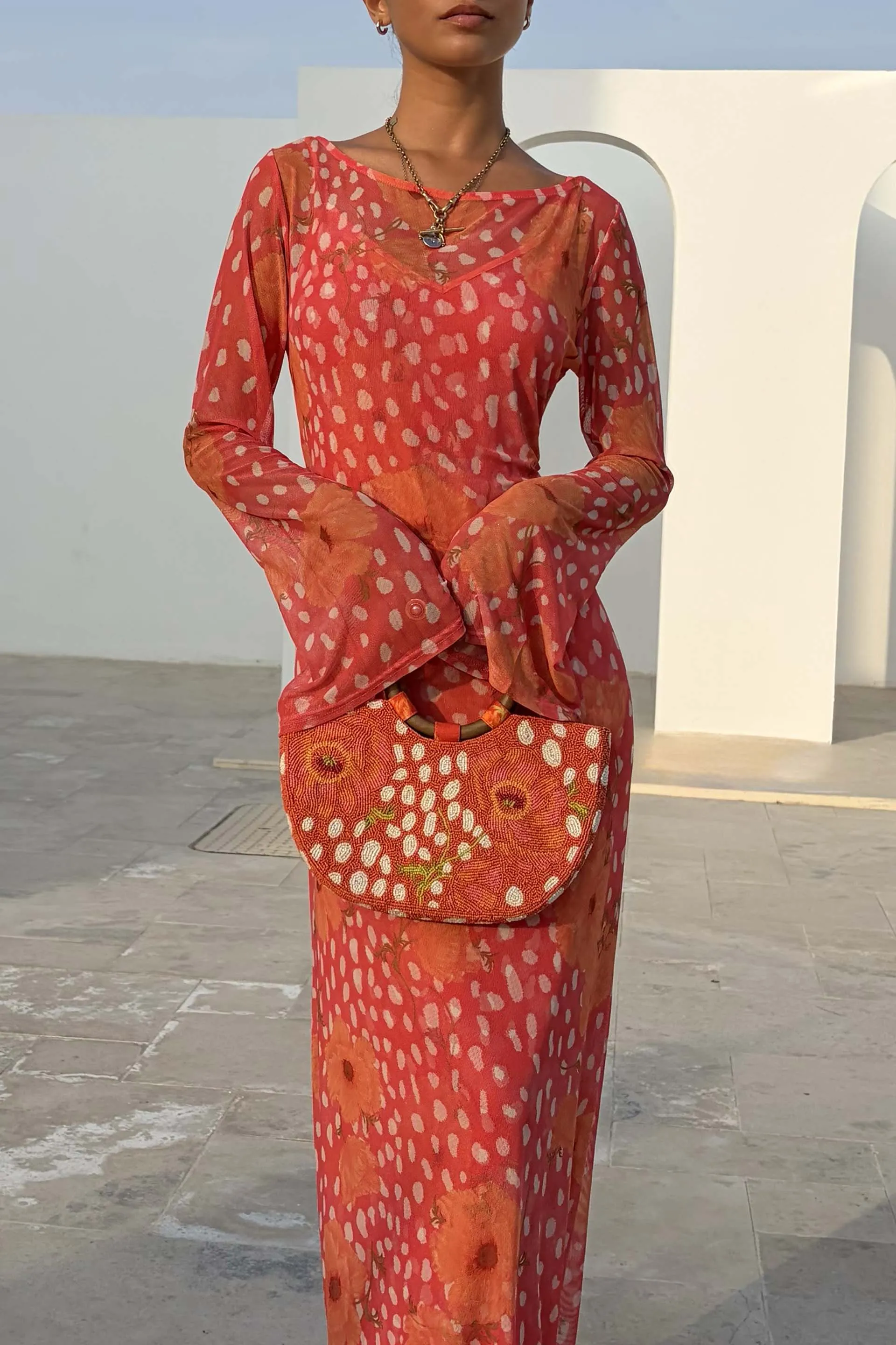 Coral Fawn Beaded Bag sold by Never Fully Dressed product image thumbnail 5