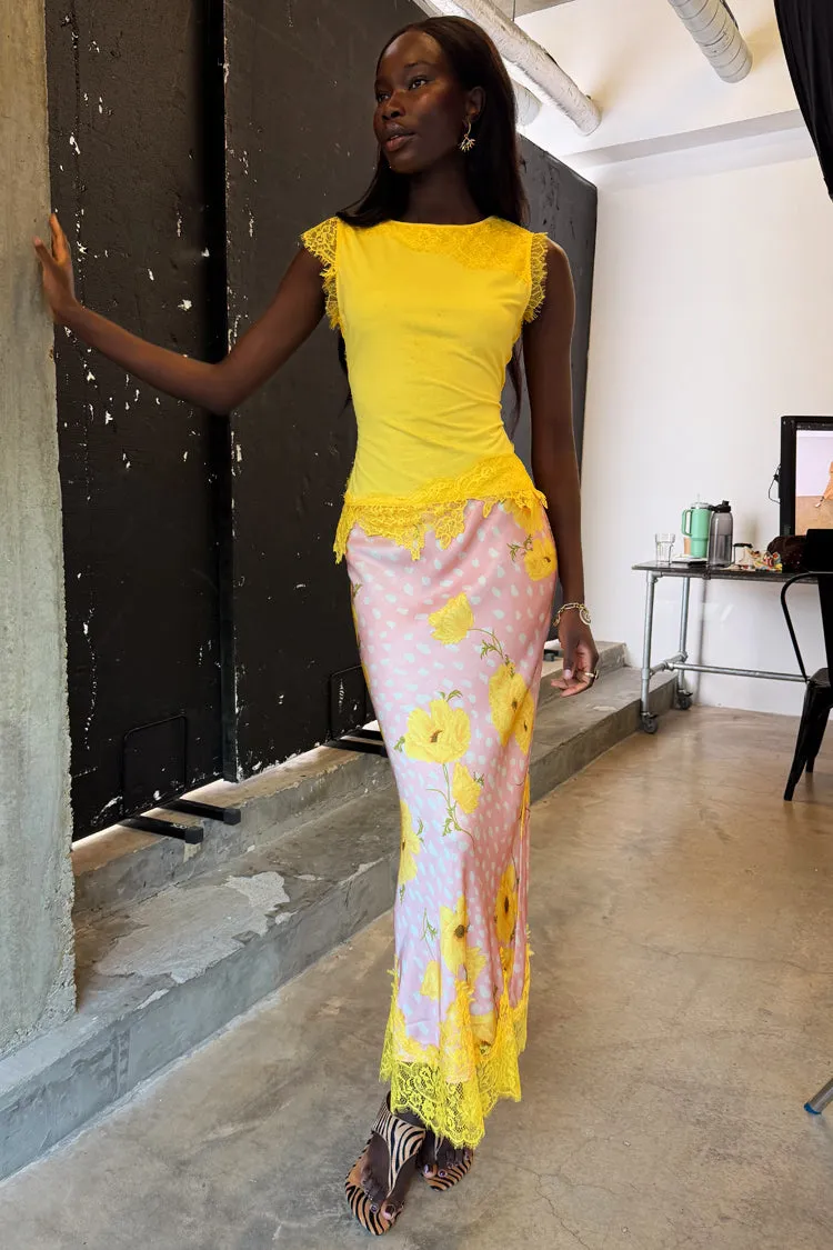 Yellow Lace Insert Top sold by Never Fully Dressed product image thumbnail 3