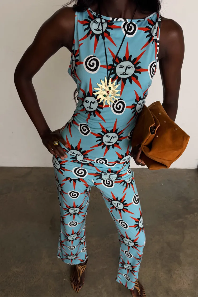 Blue Sun Foldover Trouser sold by Never Fully Dressed product image thumbnail 4