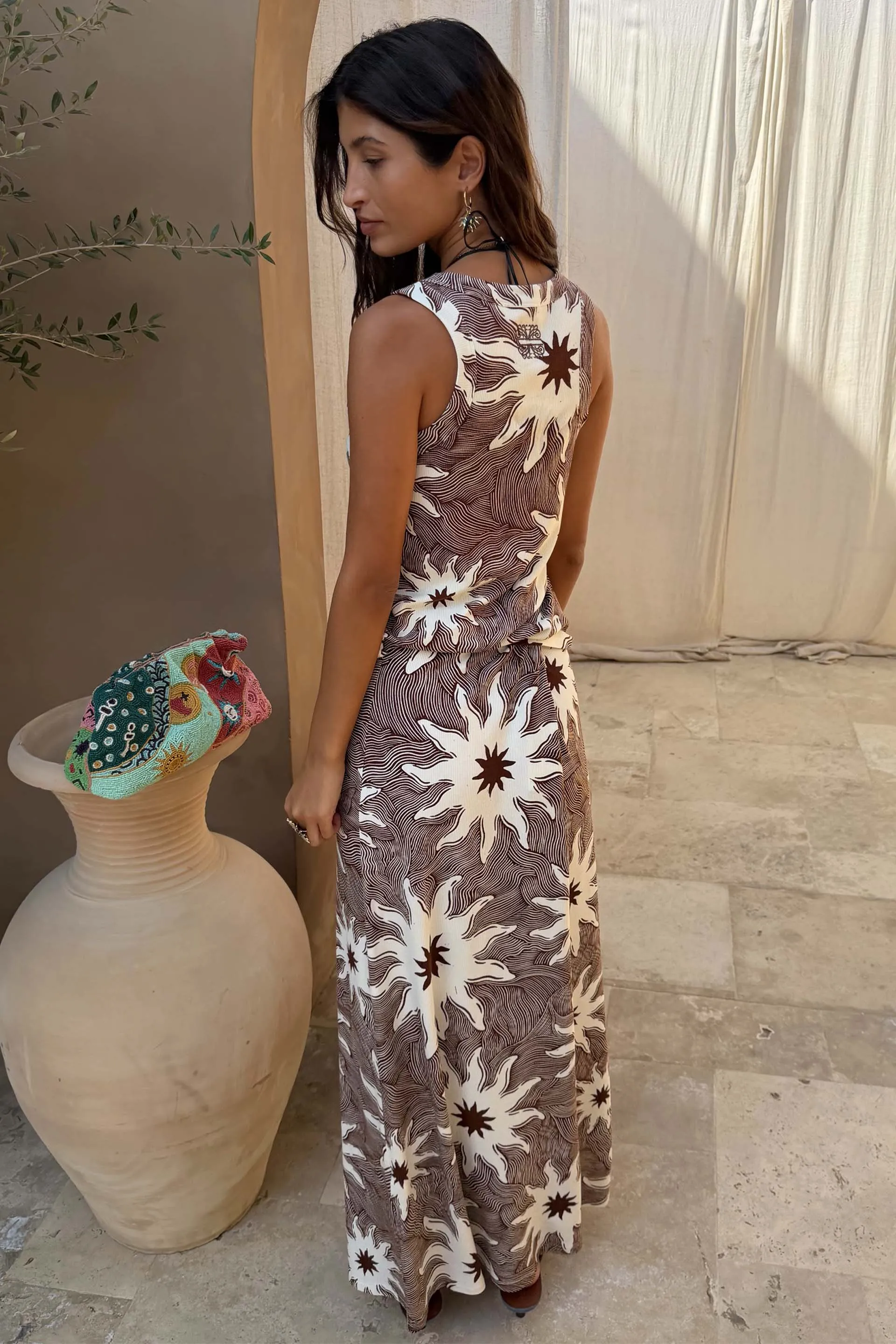 Chocolate Soleil Rib Dorris Skirt sold by Never Fully Dressed product image thumbnail 4