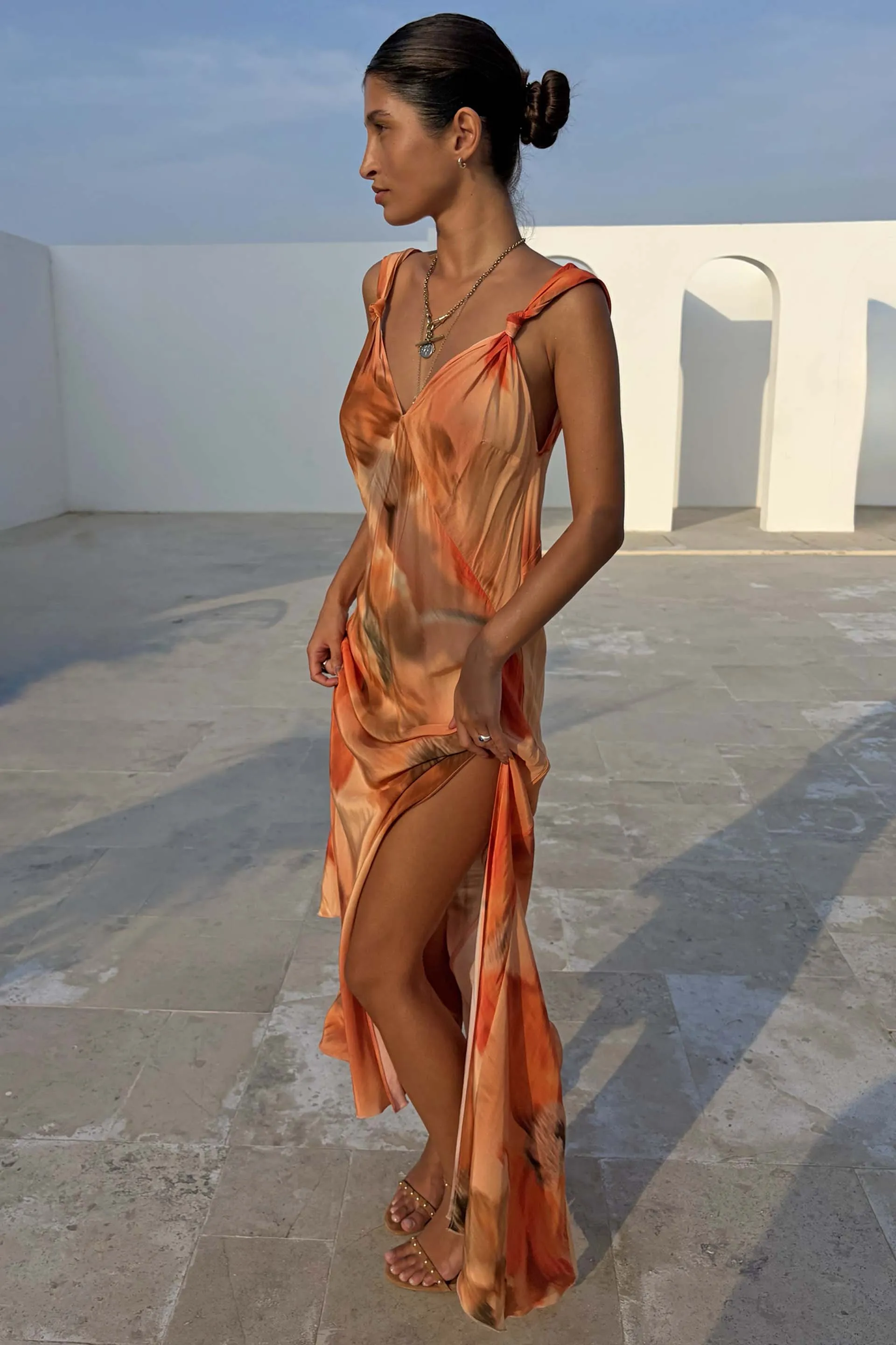 Blurred Floral Sofia Dress sold by Never Fully Dressed product image thumbnail 4