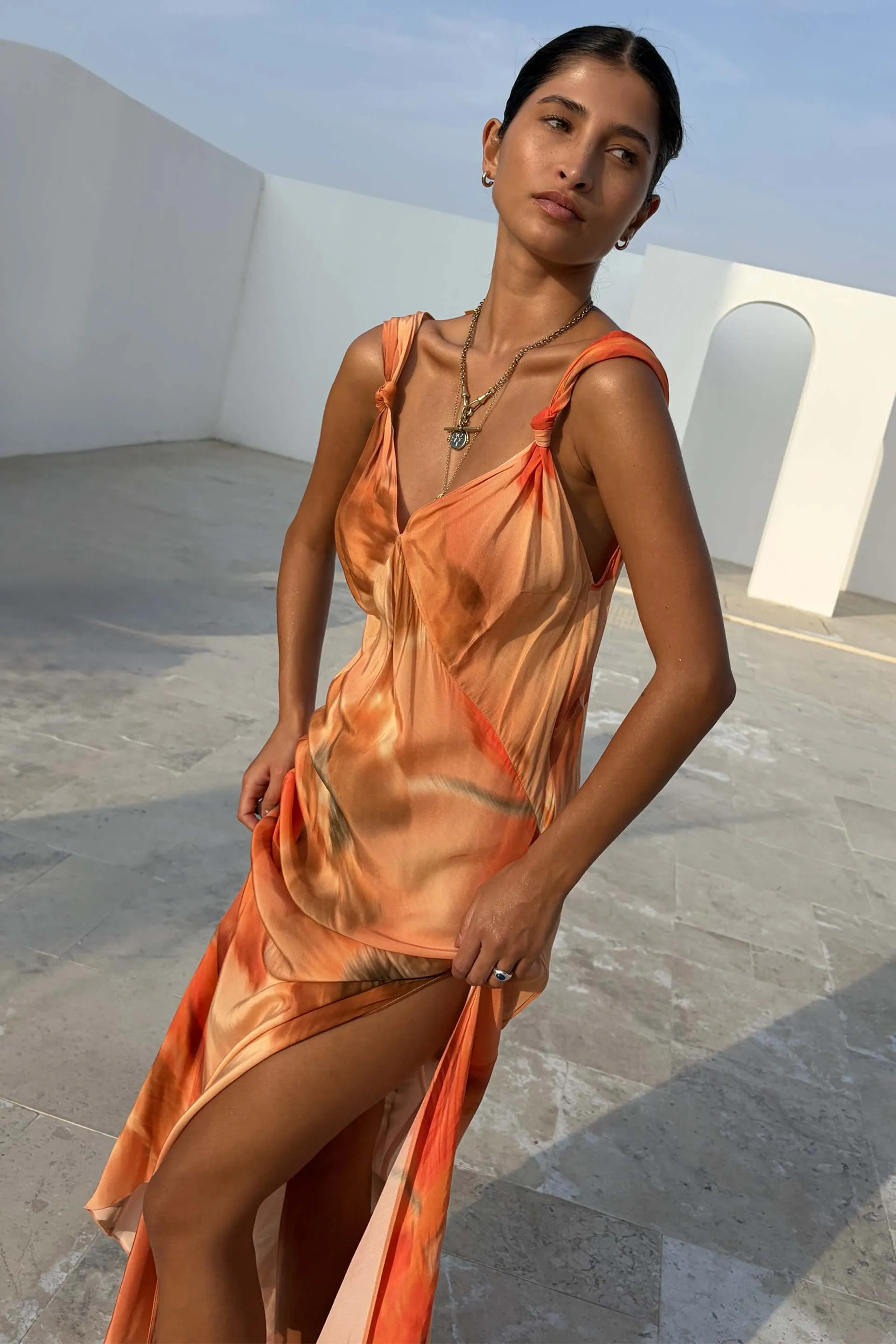 Blurred Floral Sofia Dress sold by Never Fully Dressed product image thumbnail 2