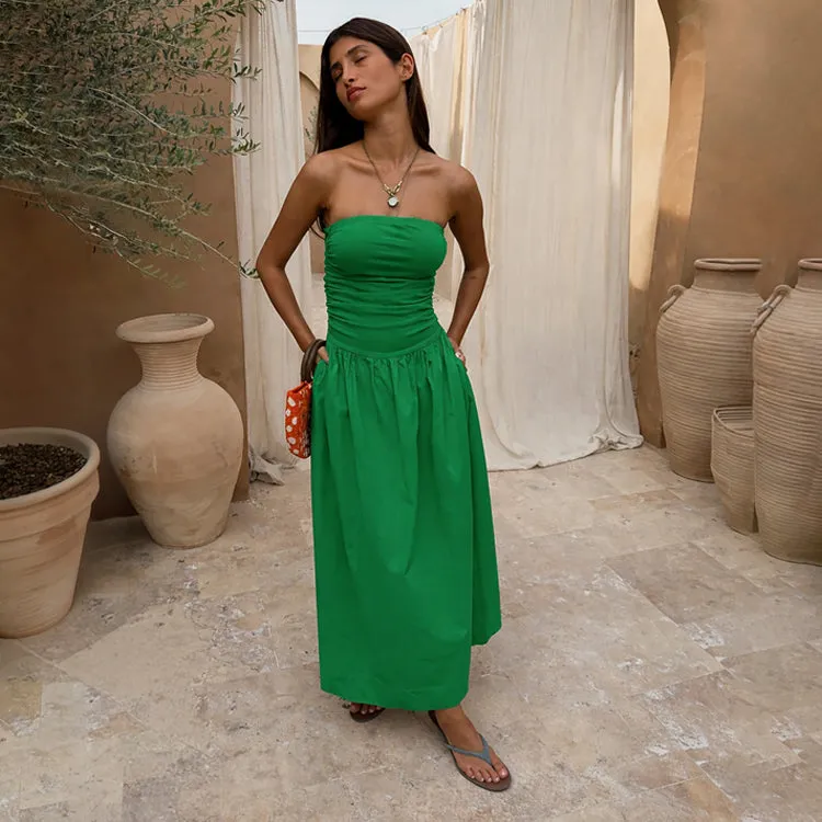 Green Lola Mid-axi Dress sold by Never Fully Dressed