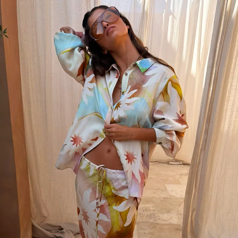 Abstract Soleil Marley Shirt made by Never Fully Dressed