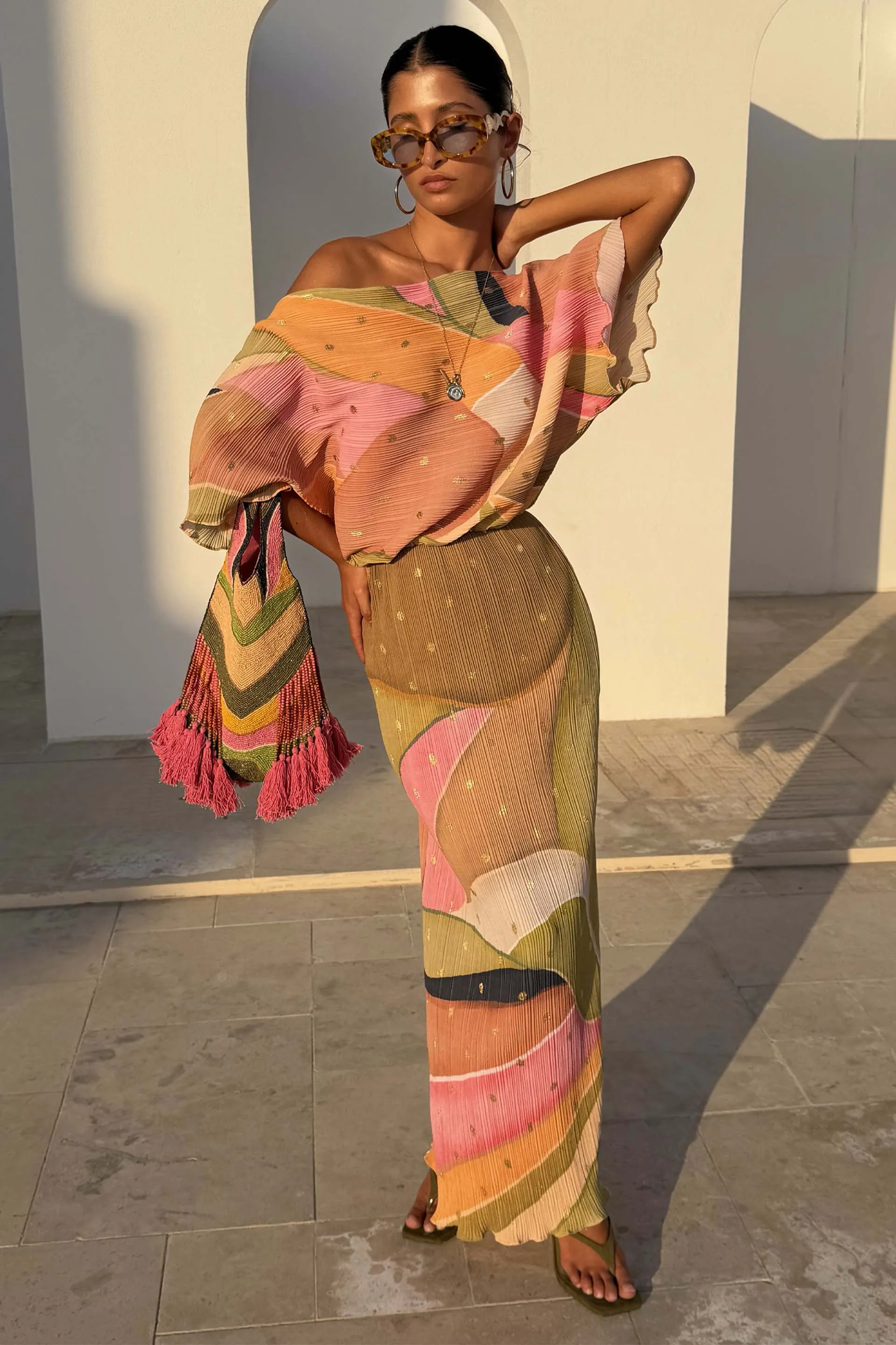 Abstract Beaded Fringe Bag sold by Never Fully Dressed product image thumbnail 3