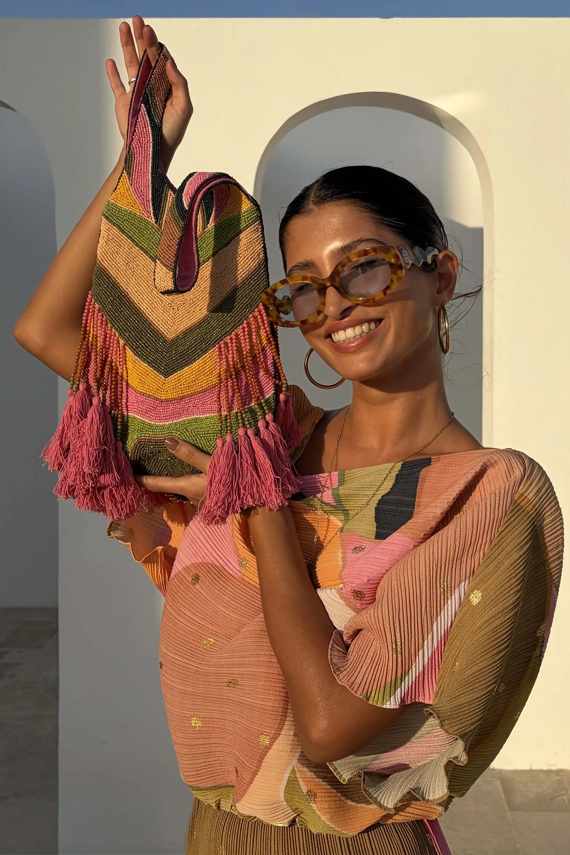 Abstract Beaded Fringe Bag sold by Never Fully Dressed product image thumbnail 2