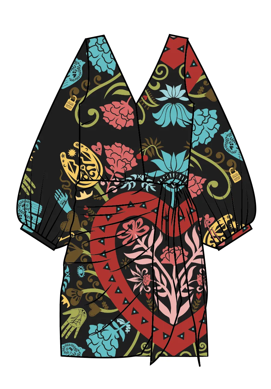 Black Amara Mini Vienna Dress sold by Never Fully Dressed