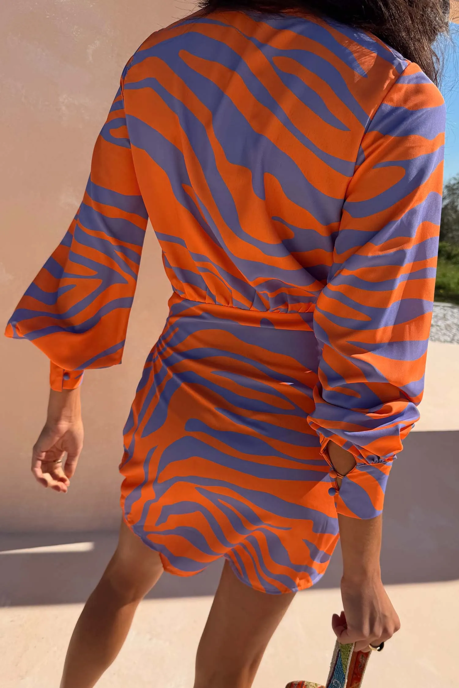 Lilac Zebra Vienna Wrap Dress sold by Never Fully Dressed product image thumbnail 5