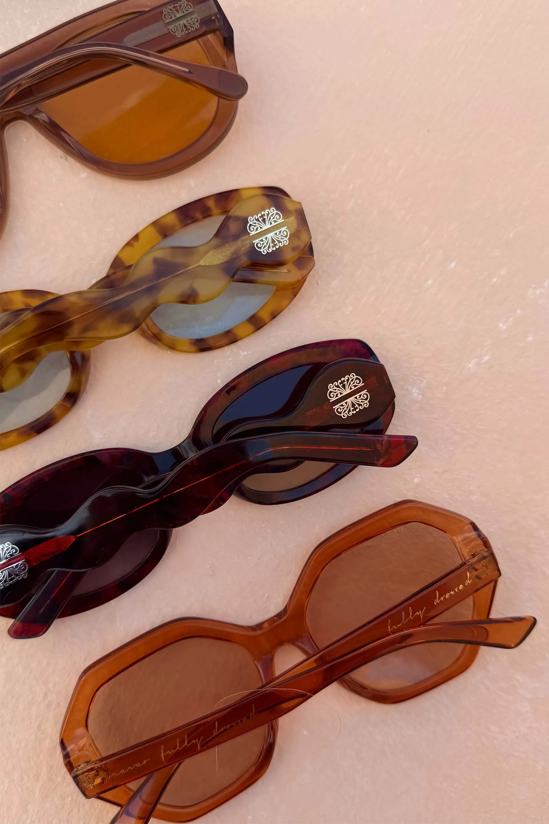 Red Wiggle Arm Acetate Sunglasses sold by Never Fully Dressed product image thumbnail 3