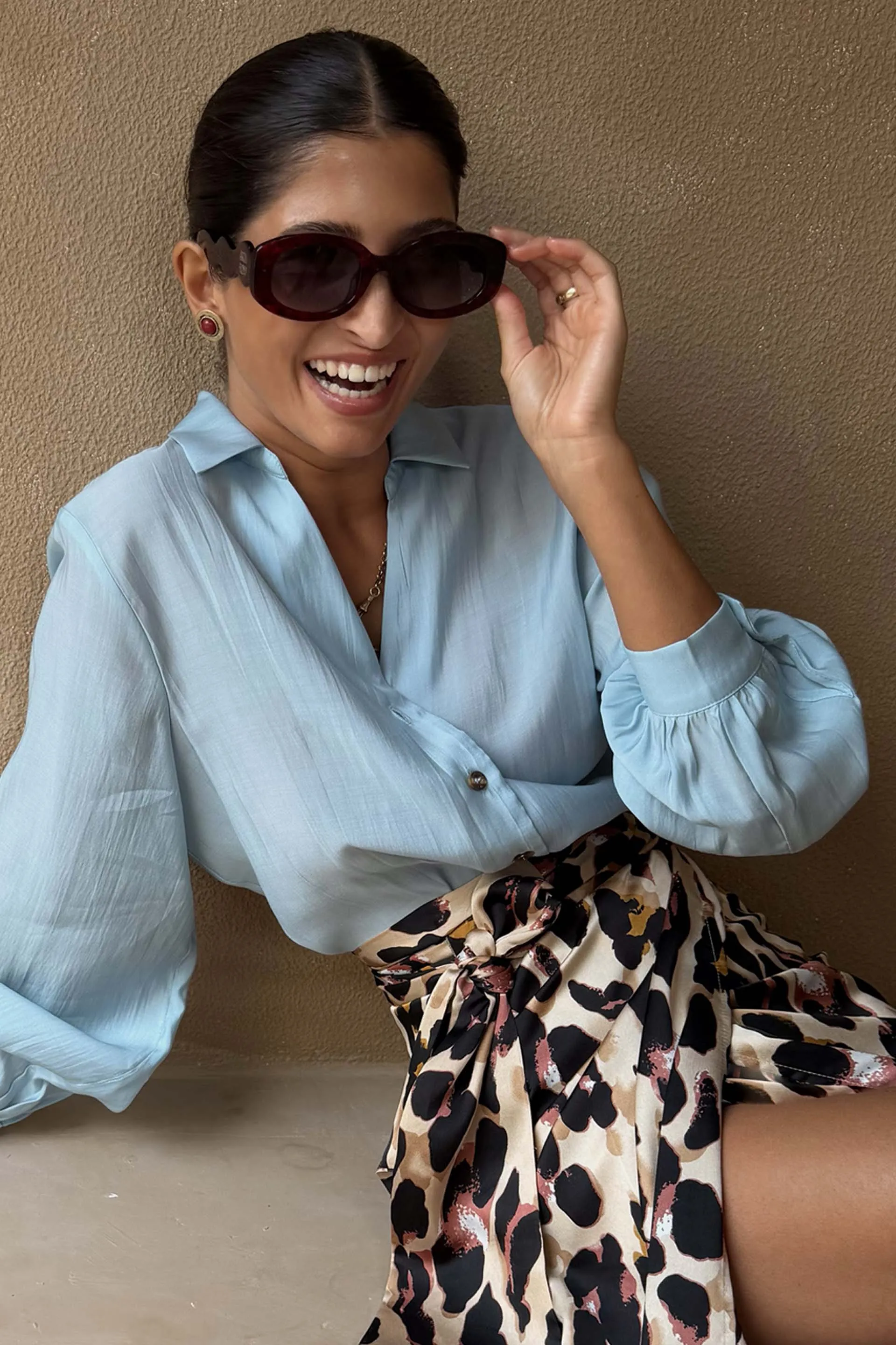 Red Wiggle Arm Acetate Sunglasses sold by Never Fully Dressed product image thumbnail 4