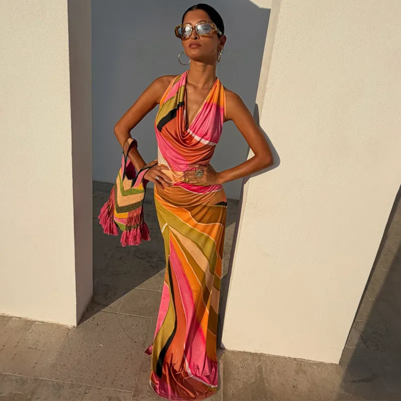 Green Abstract Sabine Dress made by Never Fully Dressed