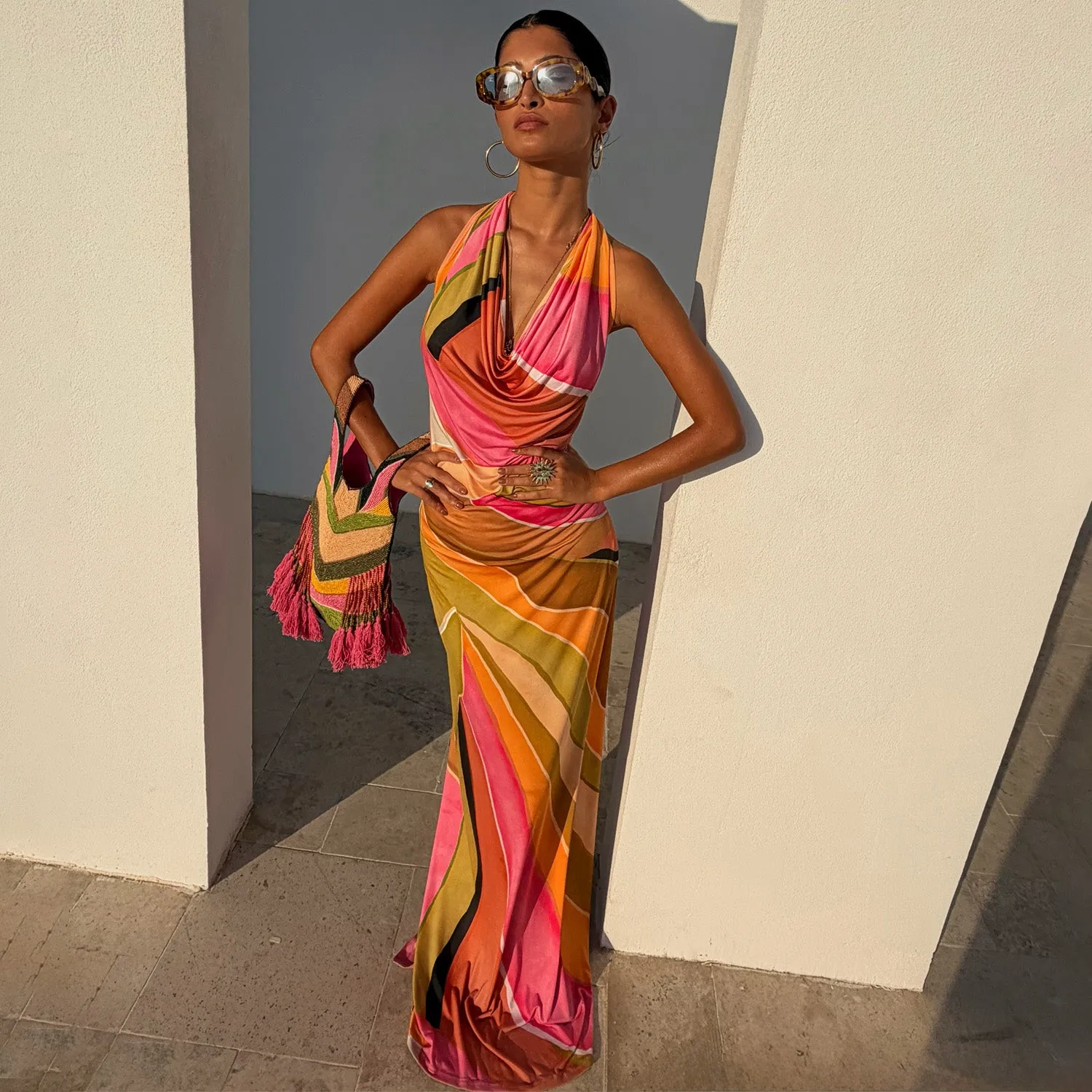 Green Abstract Sabine Dress sold by Never Fully Dressed