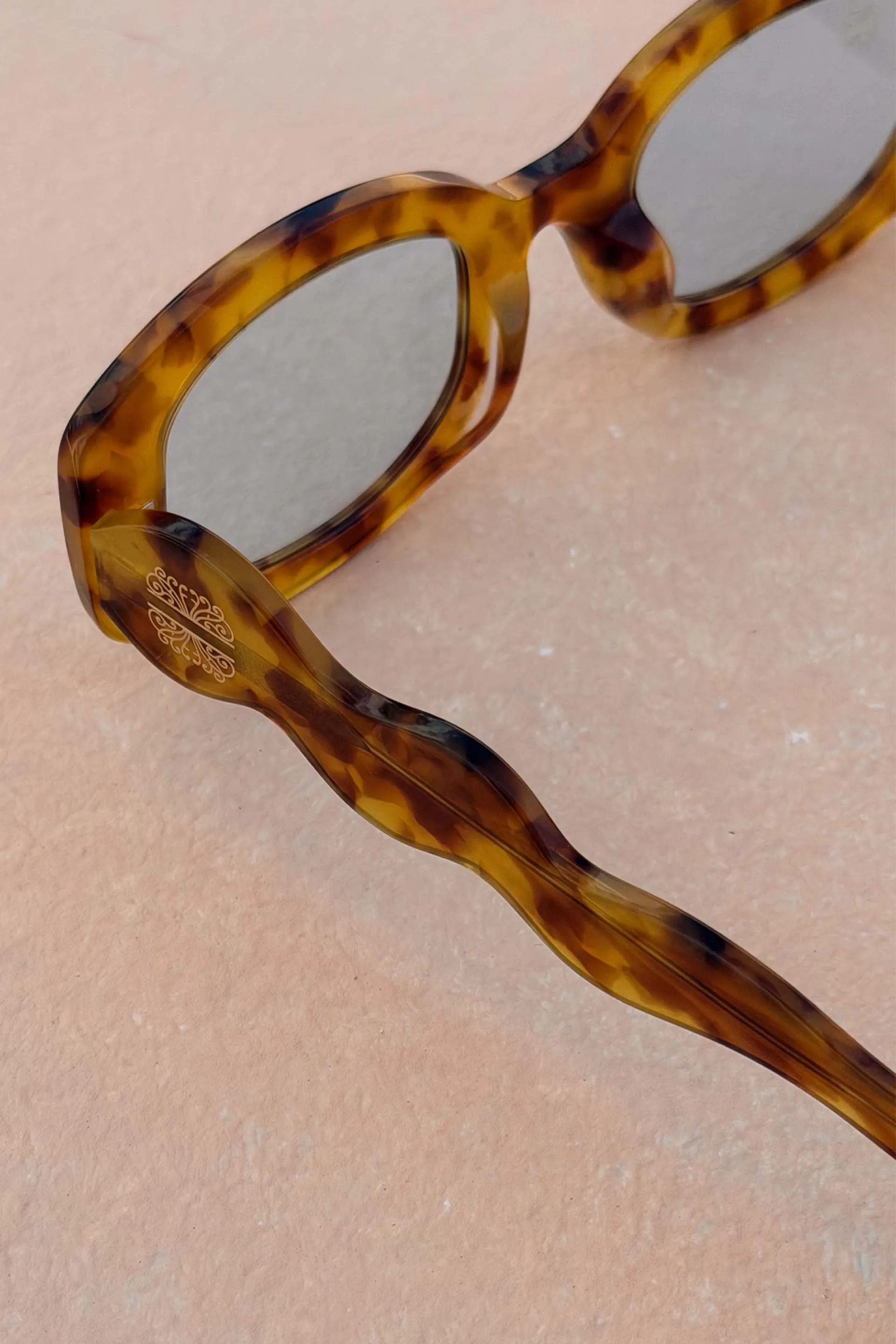 Yellow Tort Wiggle Arm Sunglasses sold by Never Fully Dressed product image thumbnail 3