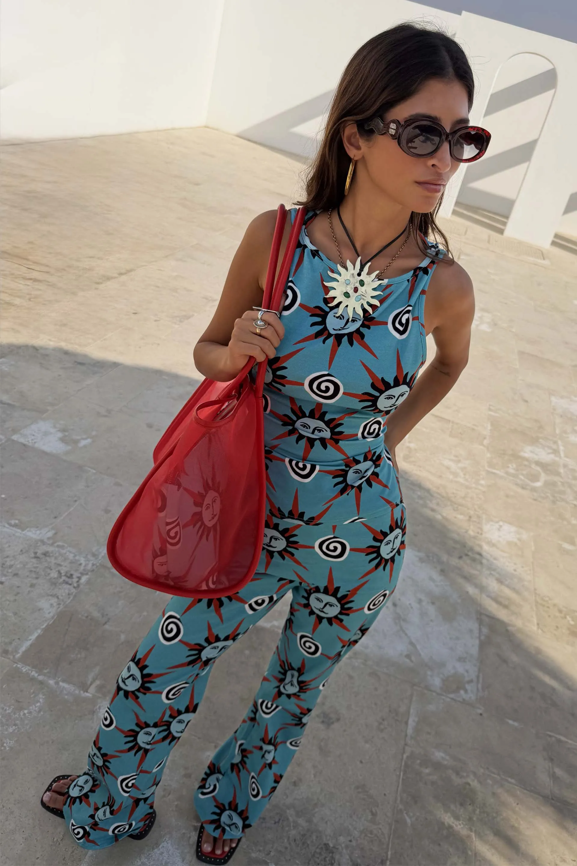 Red Mesh Tote Bag sold by Never Fully Dressed product image thumbnail 5
