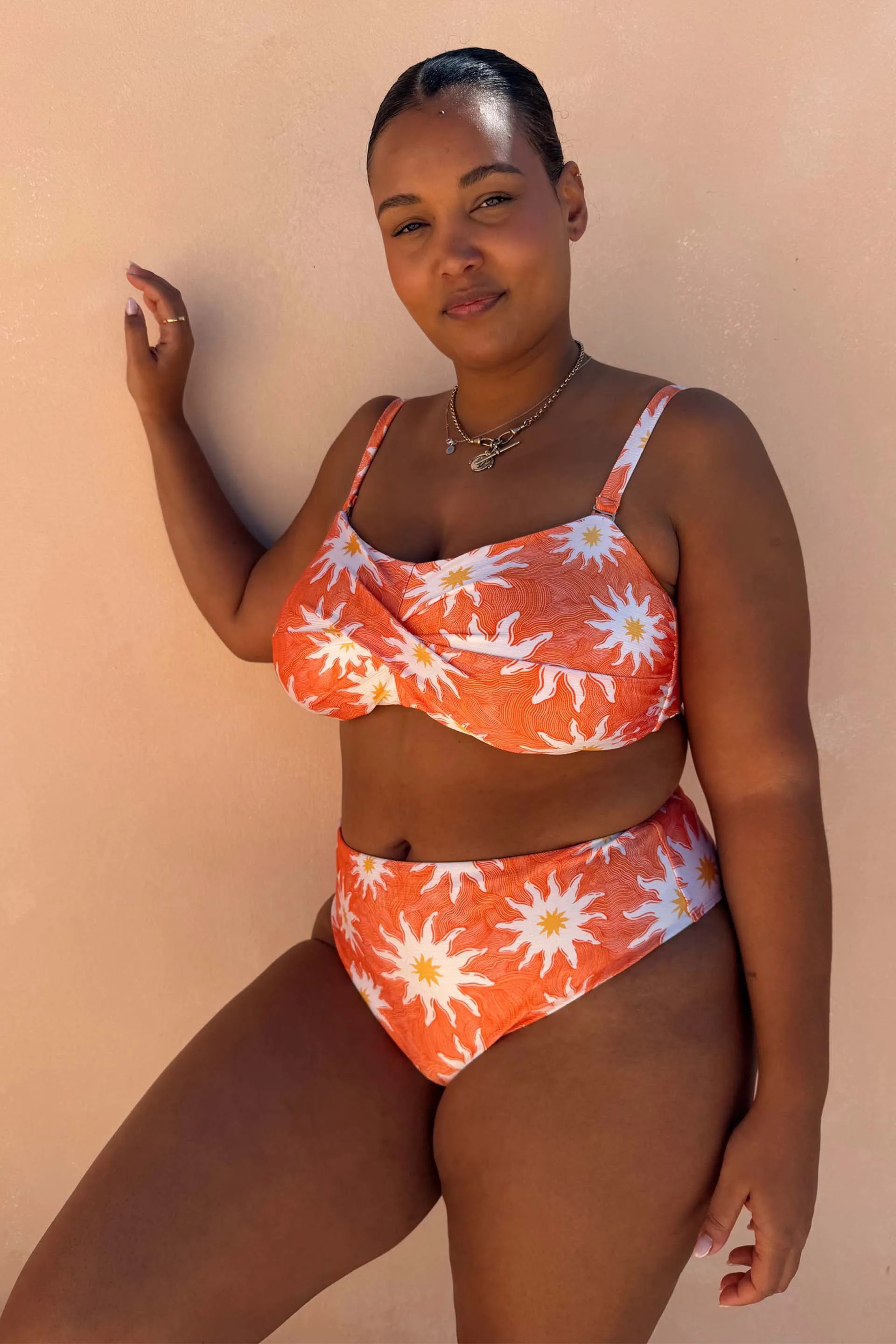 Orange Sun Bandeau Bikini Top sold by Never Fully Dressed product image thumbnail 4