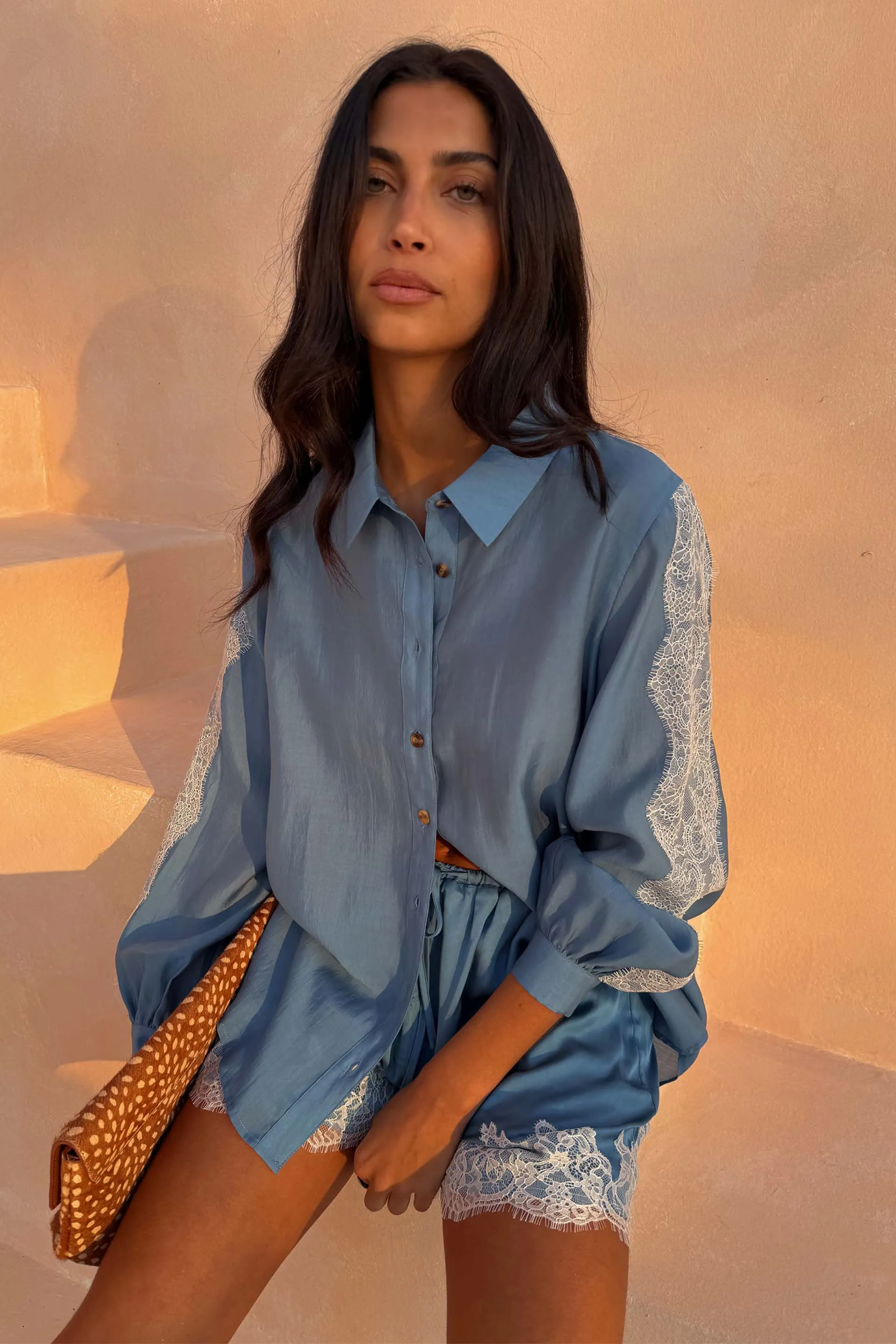 Blue Lace Marley Shirt sold by Never Fully Dressed product image thumbnail 2