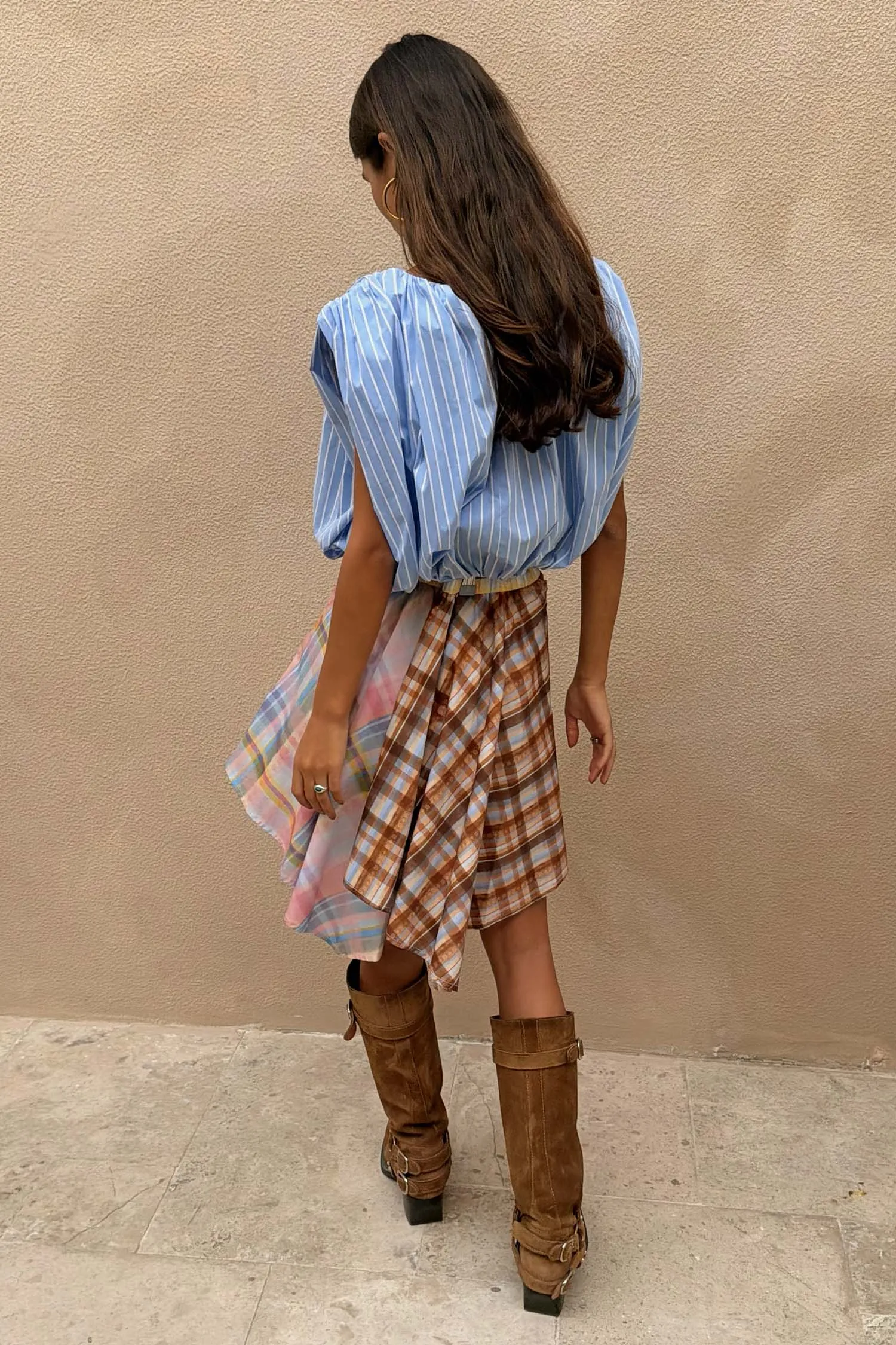Blue Stripe Bubble Top sold by Never Fully Dressed product image thumbnail 5