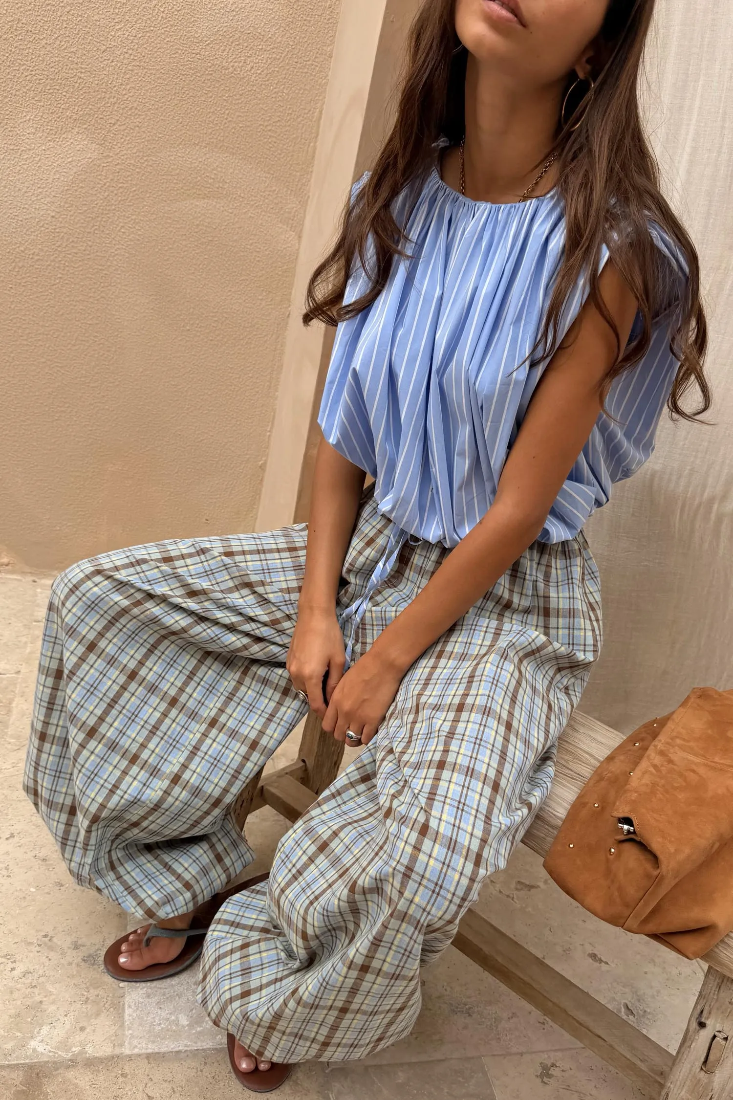 Blue Stripe Bubble Top sold by Never Fully Dressed product image thumbnail 4