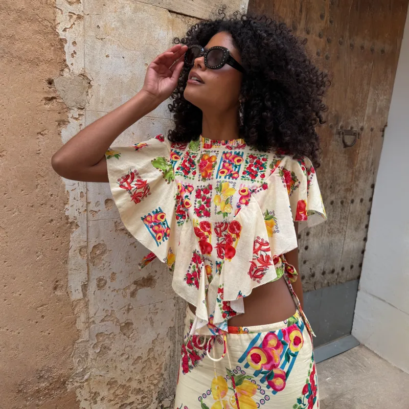 Fruit Stamps Florence Top made by Never Fully Dressed