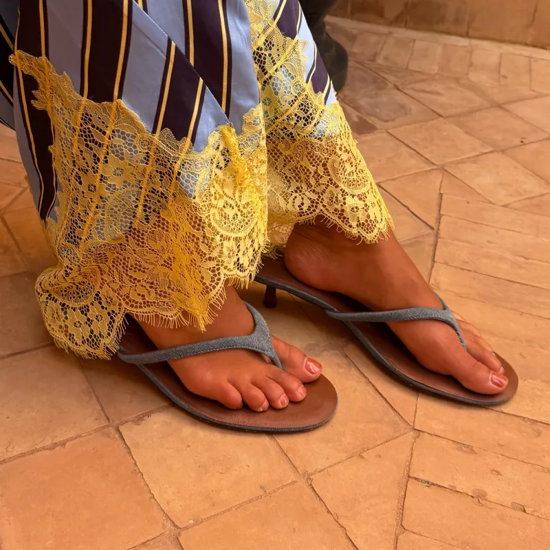 Denim Sandal Mule made by Never Fully Dressed