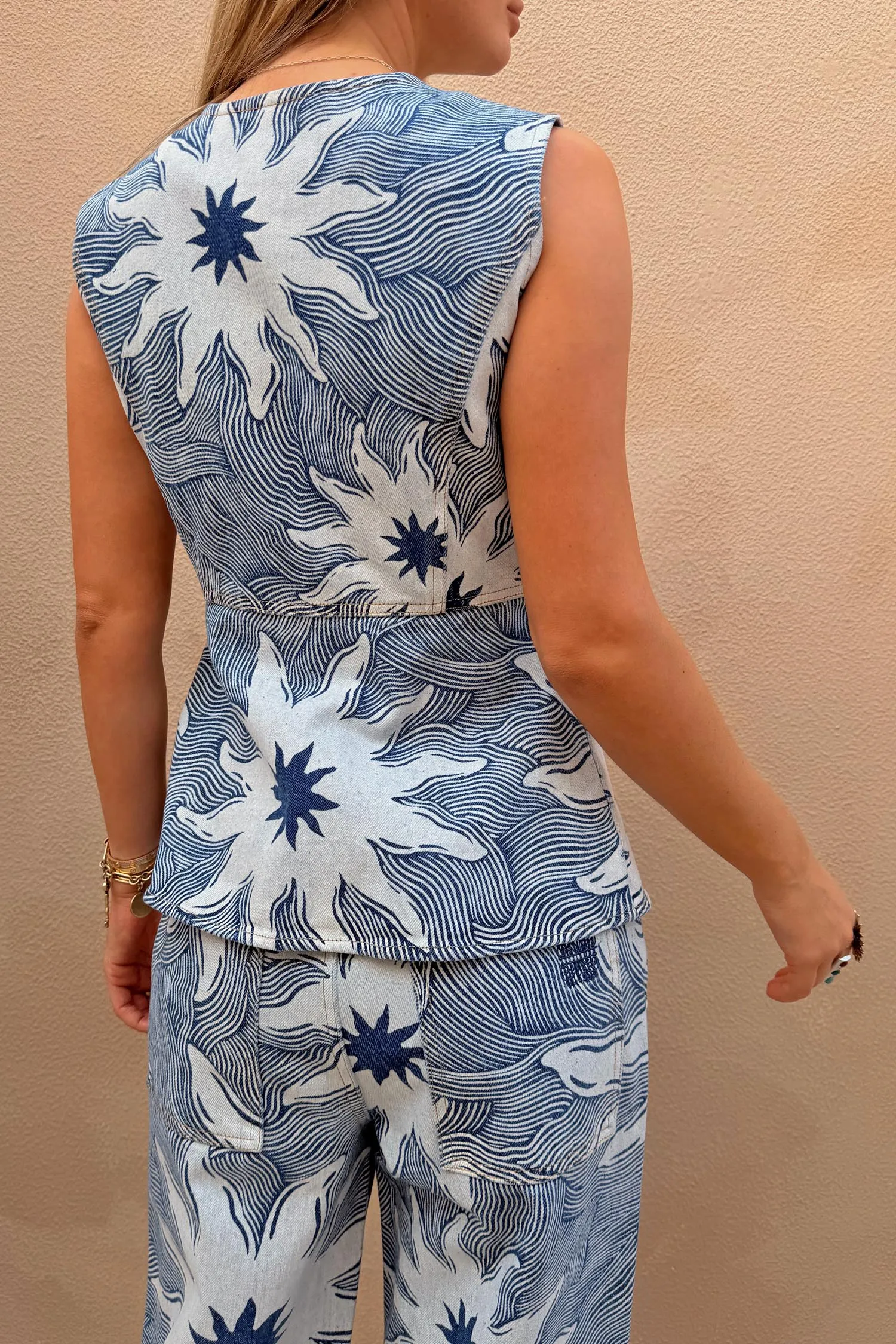 Soleil Denim Waistcoat sold by Never Fully Dressed product image thumbnail 5