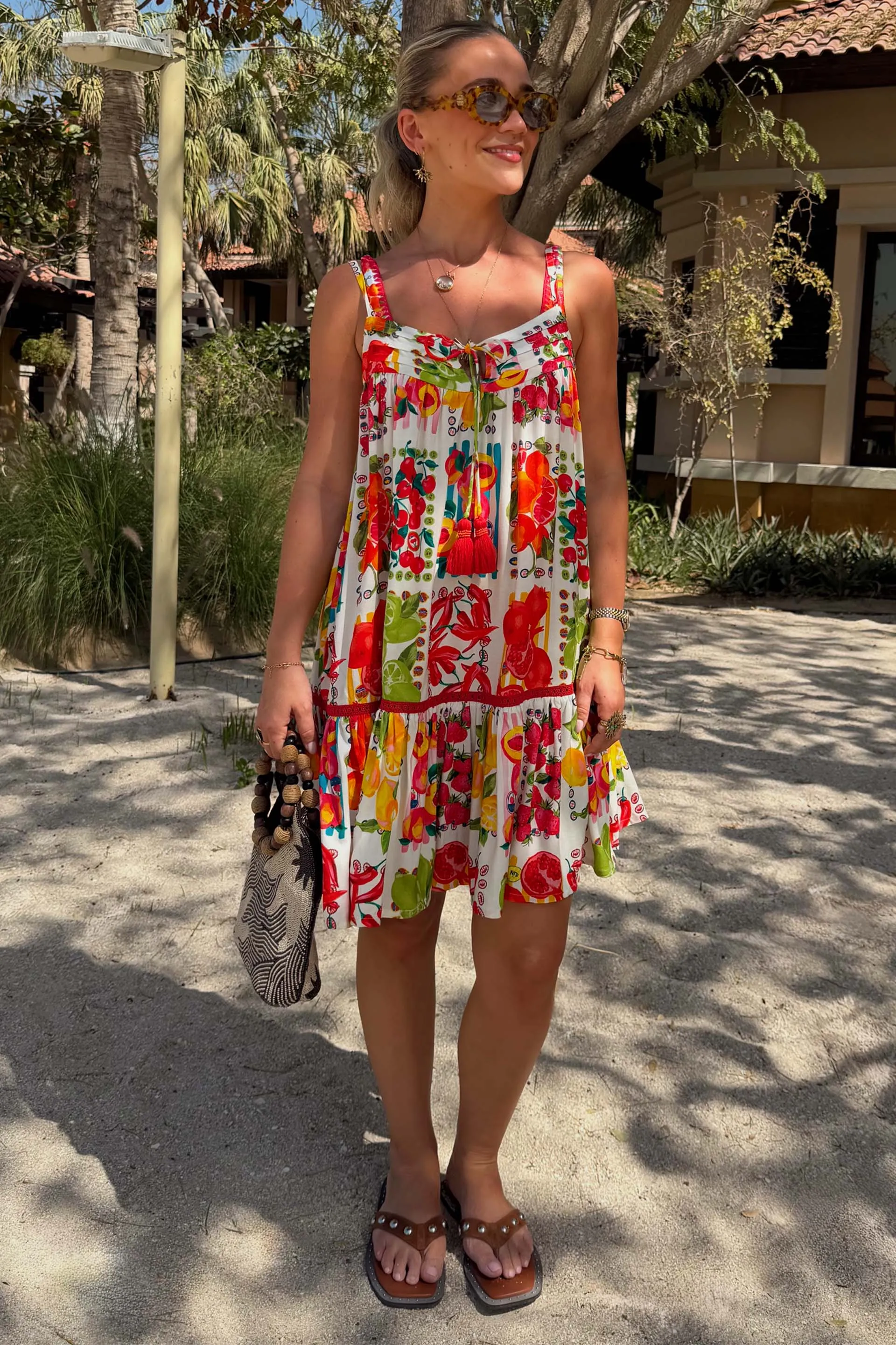 Fruit Stamps Mini Dress sold by Never Fully Dressed product image thumbnail 4