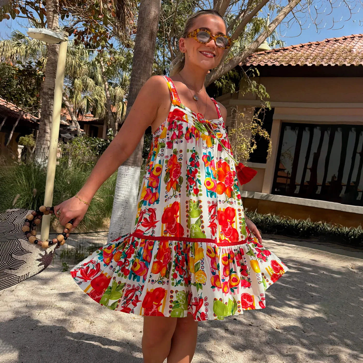 Fruit Stamps Mini Dress sold by Never Fully Dressed