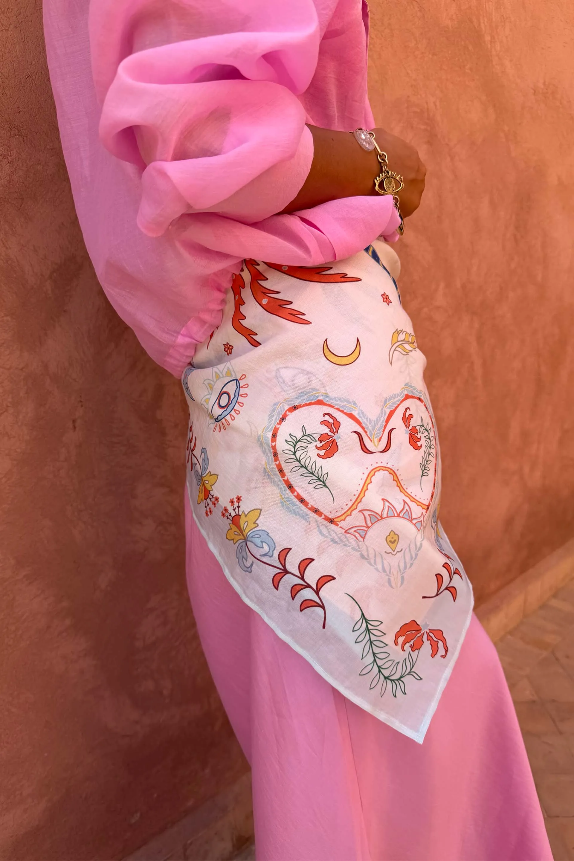 Cream Bandana in Tigress Print sold by Never Fully Dressed product image thumbnail 3
