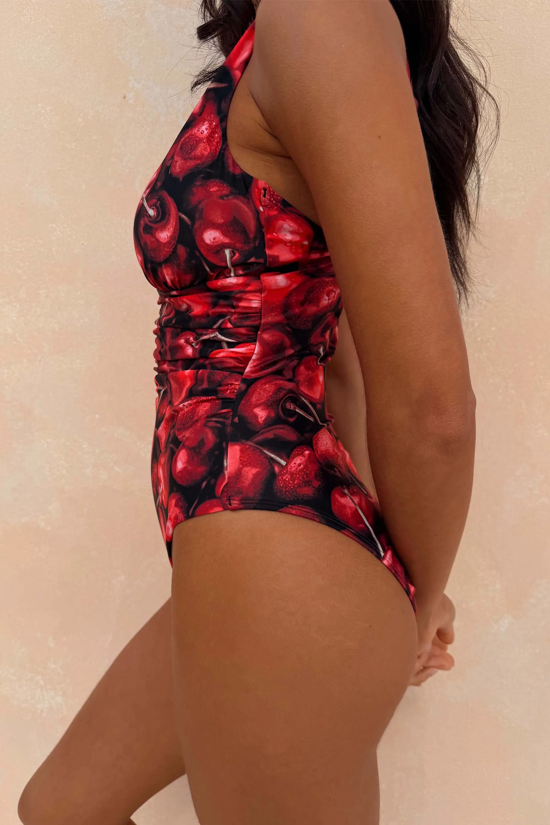Black Cherry Plunge Suit sold by Never Fully Dressed product image thumbnail 3