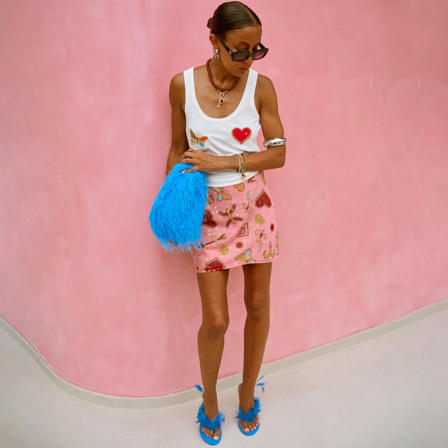 Pink Astra Mini Skirt sold by Never Fully Dressed