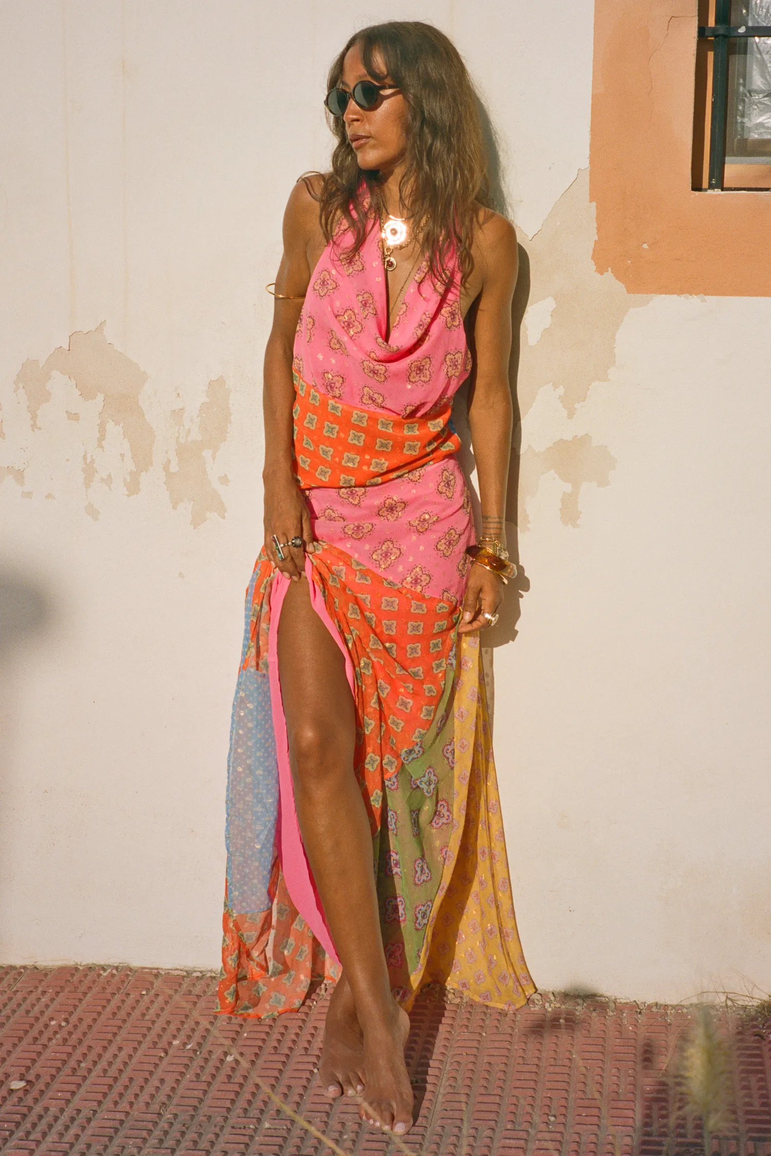 Pink Mix Tile Skirt sold by Never Fully Dressed product image thumbnail 2
