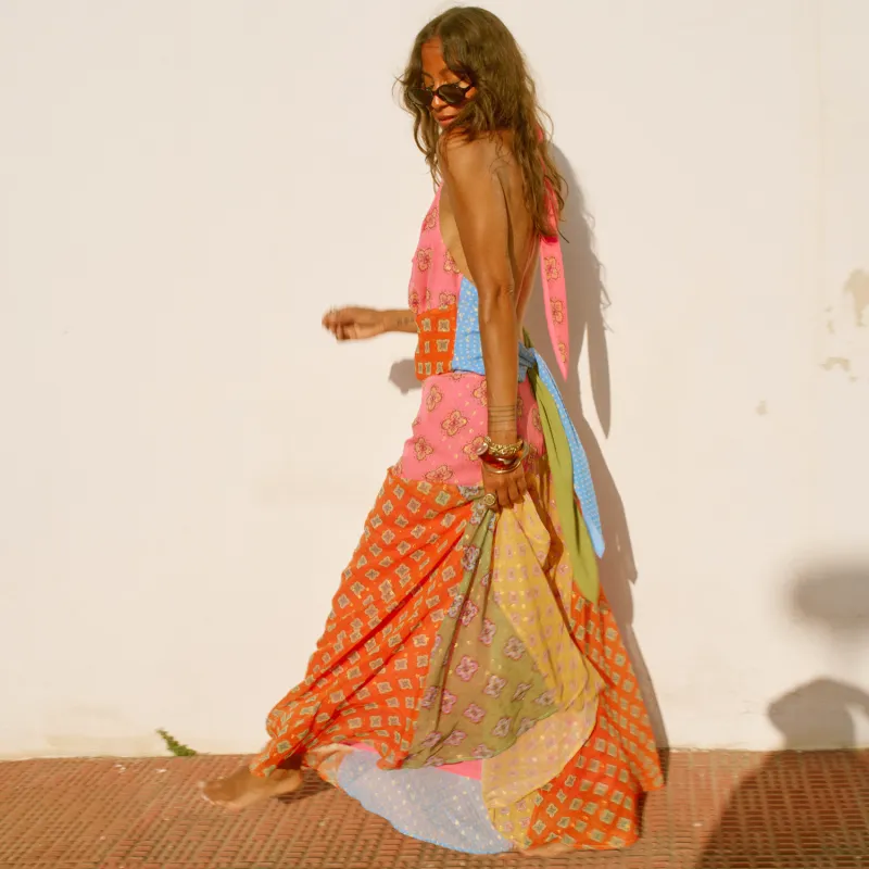 Pink Mix Tile Skirt made by Never Fully Dressed