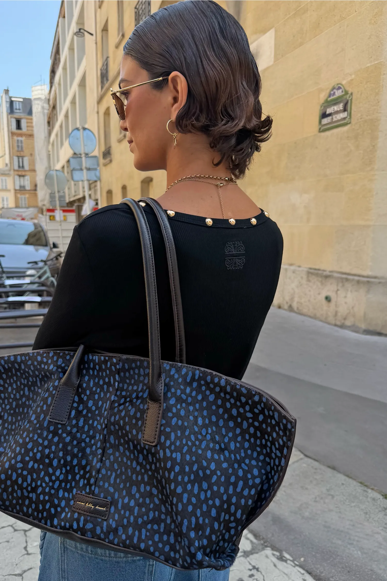 Black Stud Long Sleeve Rib Top sold by Never Fully Dressed product image thumbnail 4